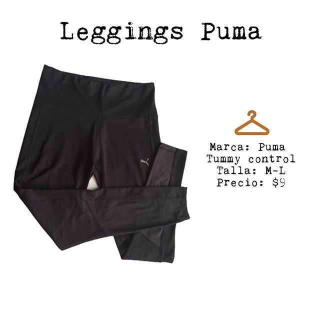 Photo by Batista Preloved Clothing on September 30, 2020. La imagen puede contener: pantalones, texto que dice "Leggings Puma Marca: Puma Tummy control Talla: M-L Precio: $9".